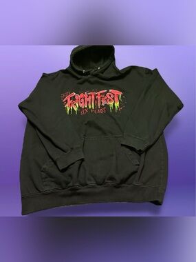 Fright Fest Six Flags Mens  Black Turtleneck Sweater XL